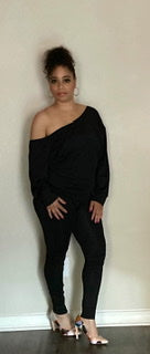 Sexy Casual Off Shoulder Long Sleeve Jumpsuit