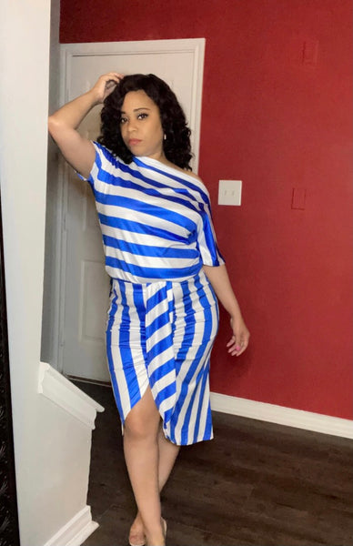 Blue Stripe Pressure Dress